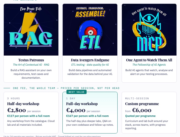 Preview of the one-page workshop overview